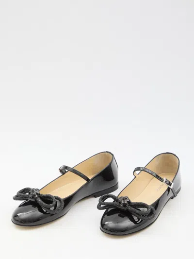 Mach&mach Mach & Mach Flat Shoes In Black