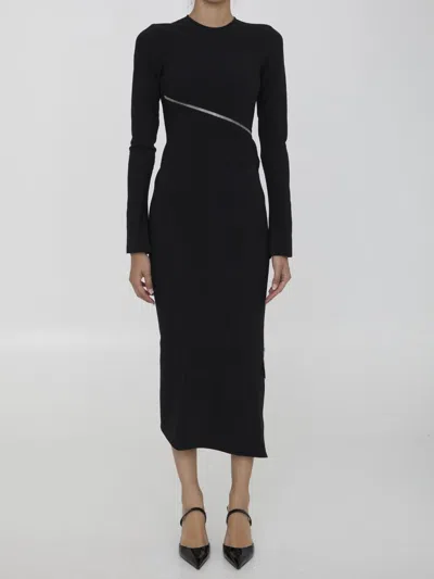 Shop Attico Midi Dress In Black