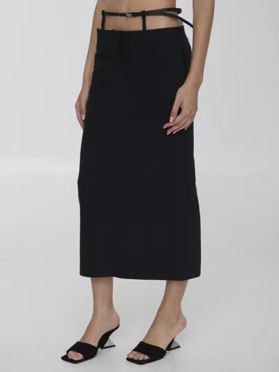 Attico Midi Skirt In Black