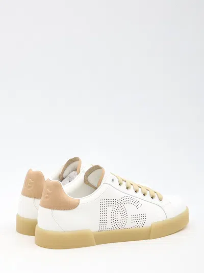 Shop Dolce & Gabbana Portofino Sneakers In White