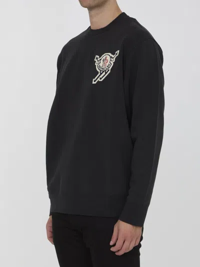 Shop Moncler Ski Patch Sweatshirt In Black