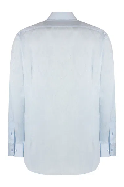 Etro Men's Button-down Collar Cotton Shirt In Blue
