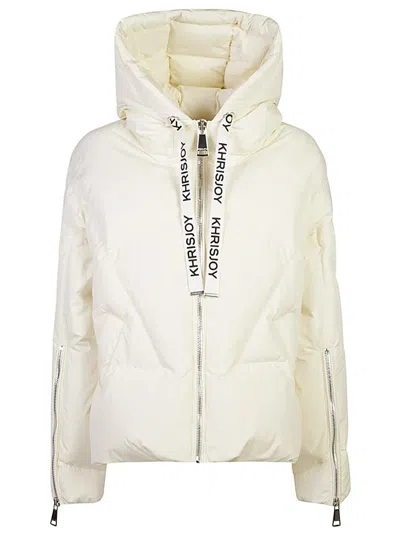 Khrisjoy Oversized Puffer Jacket With Cozy Hood In White