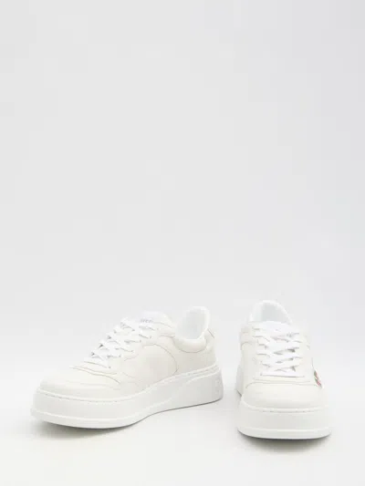 Shop Gucci Leather Sneakers In White