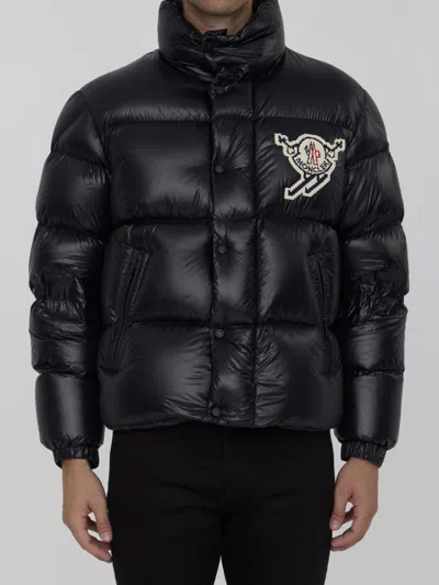 Shop Moncler Leste Short Down Jacket In Black