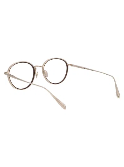 Linda Farrow Moss Glasses In Lightgold/metallicbrown/optical