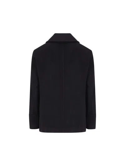 Sealup Double-breasted Coat In Blue