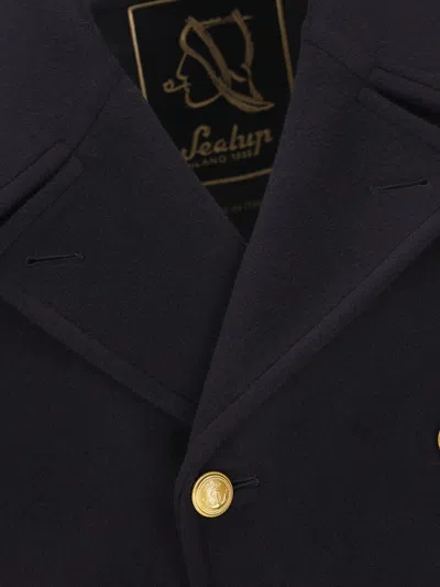 Sealup Double-breasted Coat In Blue