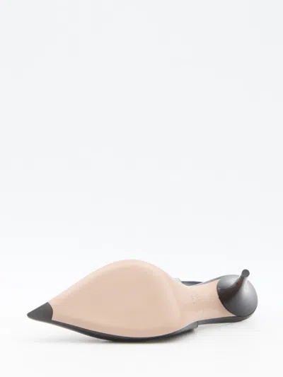 Valentino Vlogo 100 Embellished Patent-leather Slingback Pumps In Black