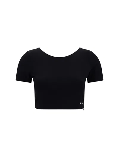 Shop Alaïa Top In Noir Alaia