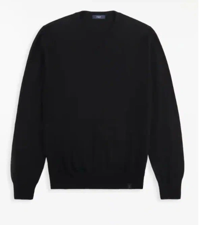 Fay Navy Blue Silk-cotton Blend Jumper
