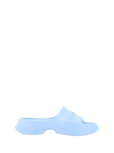 Shop Ganni Sandals In Baby Blue