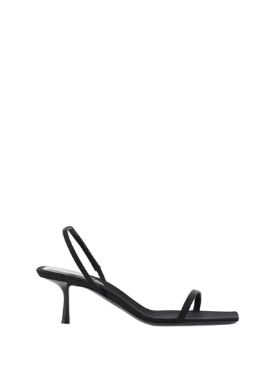Saint Laurent Jaspe High-heeled Sandals In Nero/nero