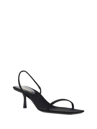 Saint Laurent Jaspe High-heeled Sandals In Nero/nero