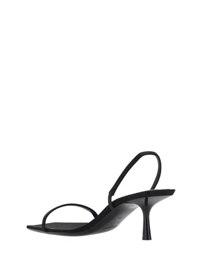 Shop Saint Laurent Sandals In Nero/nero