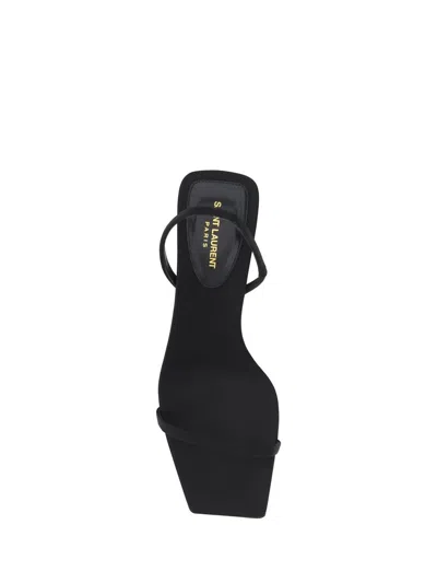 Saint Laurent Jaspe High-heeled Sandals In Nero/nero