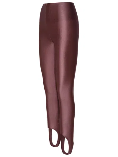 Shop The Andamane Mallow Polyamide Blend Leggings In Bordeaux