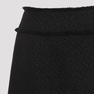 Dolce & Gabbana Wool-blend Tweed Miniskirt In Black