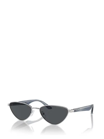 Shop Emporio Armani Sunglasses In Shiny Silver