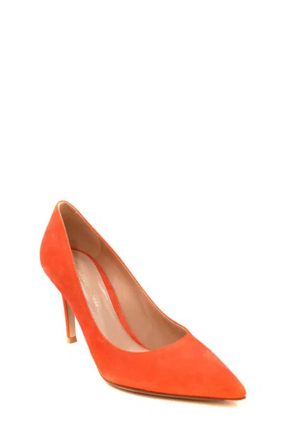 Gianvito Rossi Leather Pumps In Orange