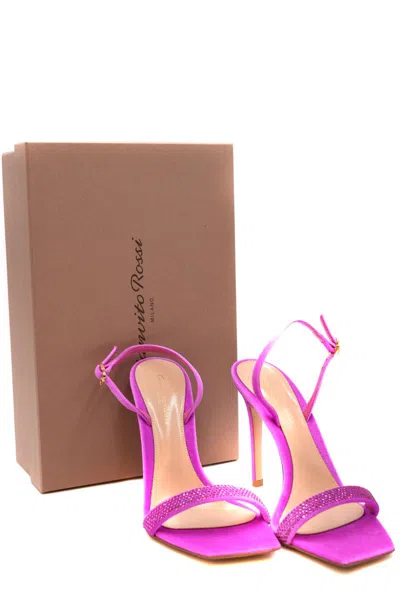 Gianvito Rossi Britney Fuchsia Sandals In Purple