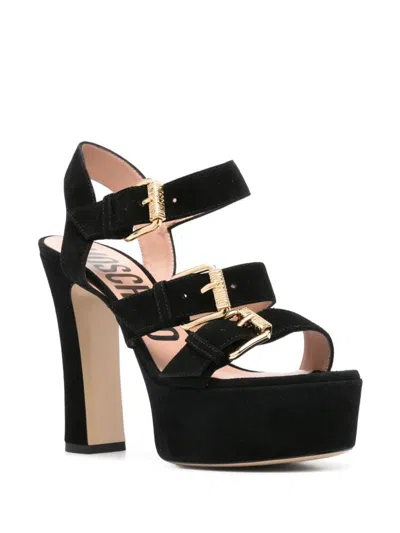 Moschino Sandalen Mit Schnalle 130mm In Black
