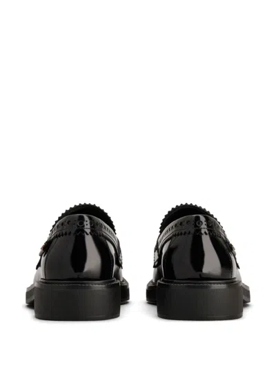 Tod's Woman Loafers Dark Green Size 7.5 Leather In Black