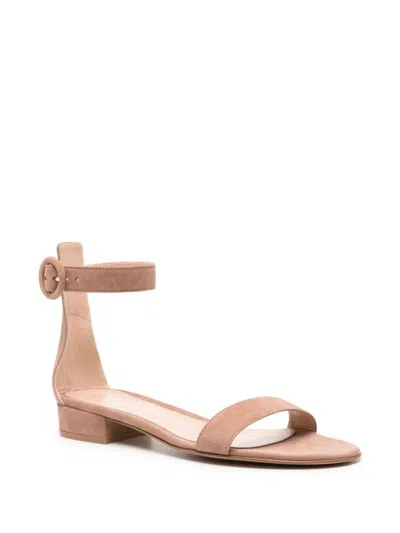 Gianvito Rossi Portofino 20 Suede Sandals In Brown