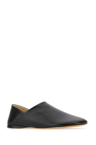 Shop Loewe Loavers In Black