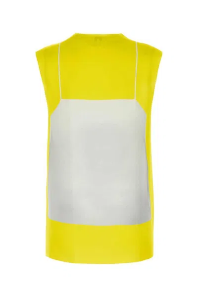 Loewe Fluo Yellow Satin Top