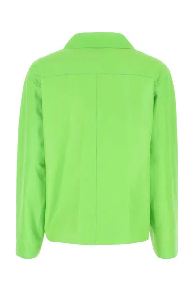 Loewe Fluo Green Leather Shirt