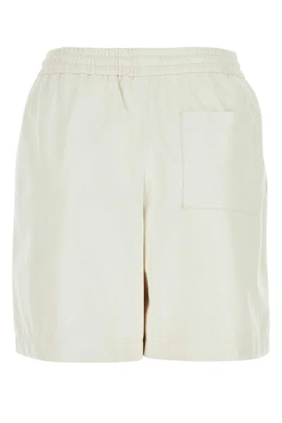 Loewe Women's Leather Shorts In White