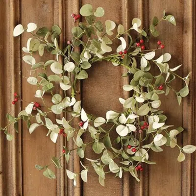 Homegifo *winter Silver Dollar Wreath 16"