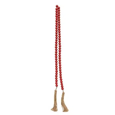 Homegifo *red Wooden Bead Garland
