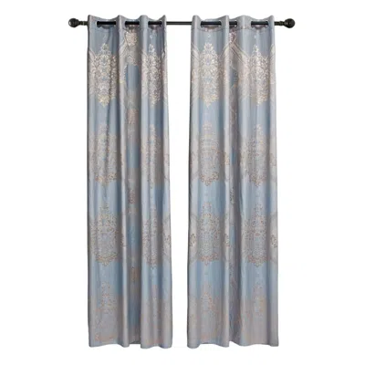 Dolce Mela Curtains Damask Jacquard Grommet Semi-blackout