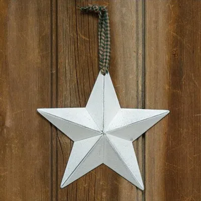 Homegifo Farmhouse White Barn Star 5"