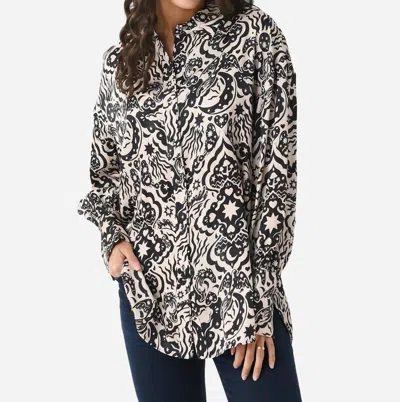 Chufy Liv Shirt Stencil Black In Multi