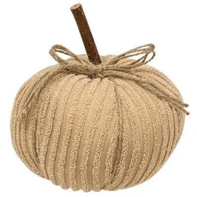 Homegifo Cream Chenille Pumpkin 6 Inch