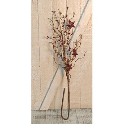 Homegifo Holiday Stars Pip Spray Burgundy & Gold 24"
