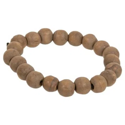 Homegifo *wooden Dark Mini Bead Candle Ring