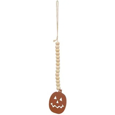 Homegifo Natural Beaded Jack O Lantern Ornament
