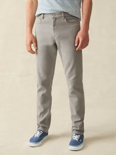 Faherty Stretch Terry 5-pocket Athletic Fit Pants In Iron