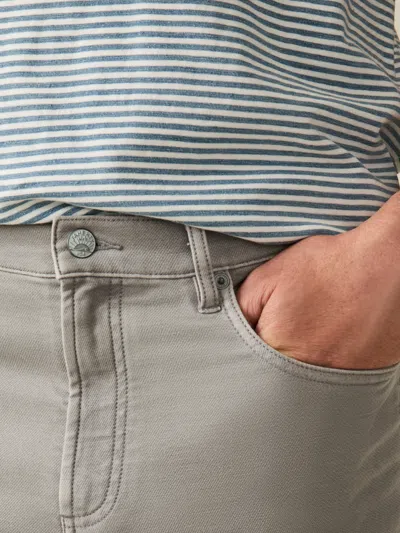 Faherty Stretch Terry 5-pocket Athletic Fit Pants In Iron
