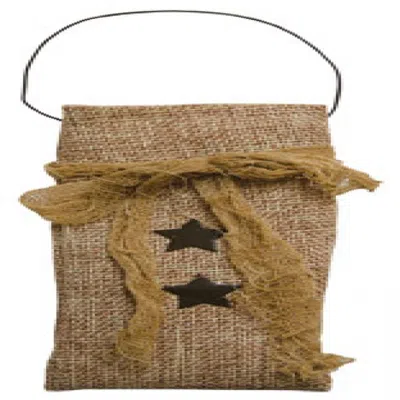 Homegifo Star Burlap Bag 6"