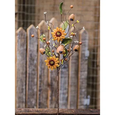 Homegifo Sunflower Beehive Spray 19"