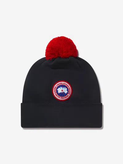 Canada Goose Kids Wool Pom Pom Hat One In Black