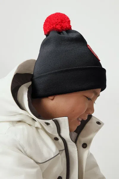 Canada Goose Kids Wool Pom Pom Hat One In Black