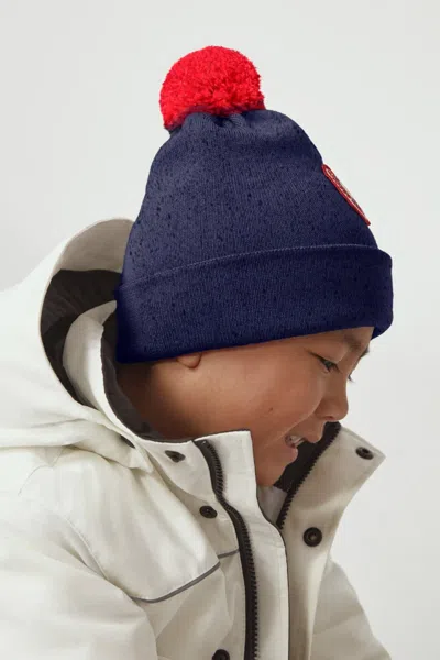 Canada Goose Kids Wool Pom Pom Hat One In Blue