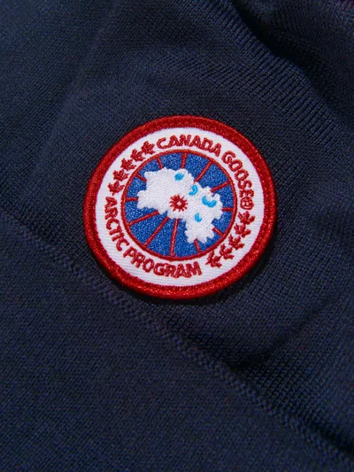 Canada Goose Kids Wool Pom Pom Hat One In Blue