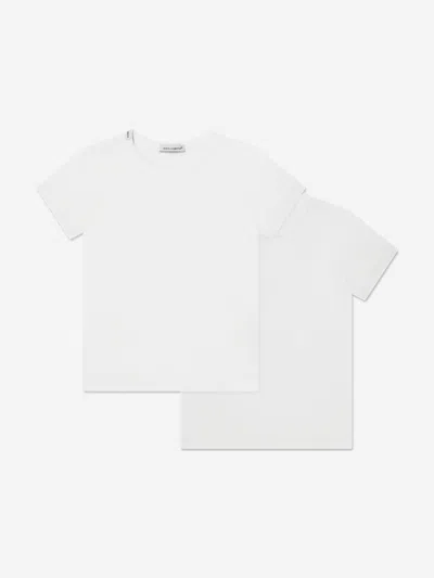 Dolce & Gabbana Boys 2 Pack T-shirt Set In Brown